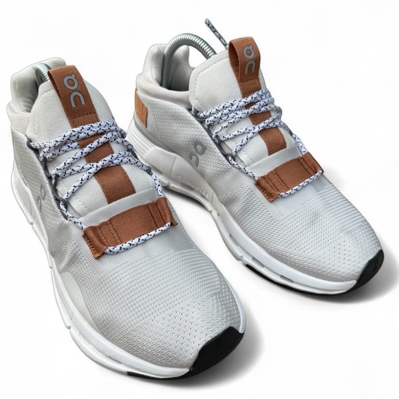 ON Running Cloudnova White Pearl / Brown - Women’s Size 8.5/ EUR 40 - Picture 2 of 10